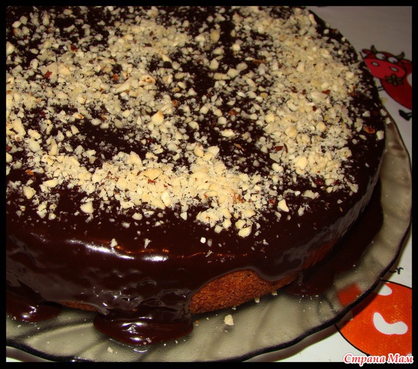 Банановый кекс с шоколадной глазурью