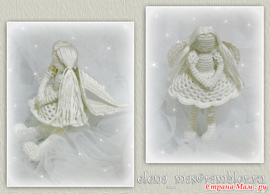 Схема ангела амигуруми. Безликий ангел Эллы Павелец МК.