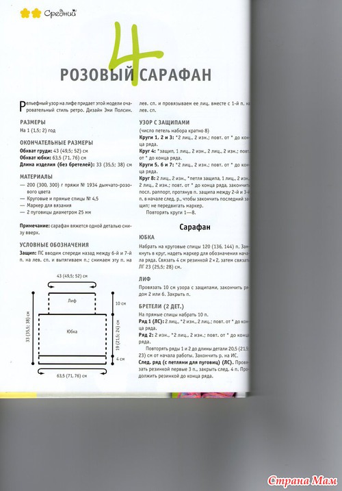 Розовый сарафан