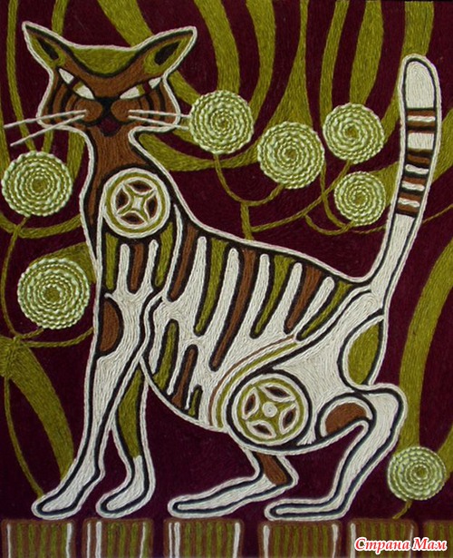 КОШКИНЫ КАРТИНКИ ИЗ КЛУБКА НИТОК