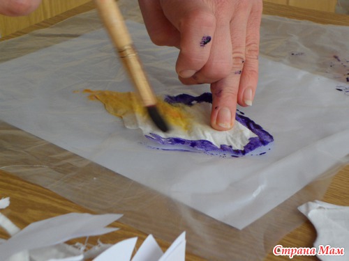 Учимся делать ирис из ткани