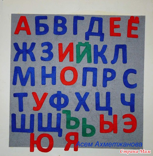 Буквы и цифры из фетра