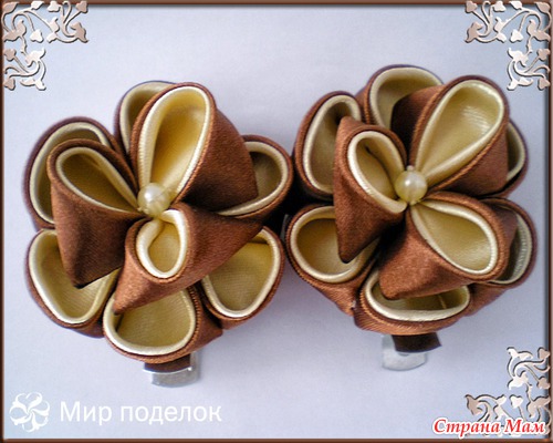 Заколки и резинки из последних работ