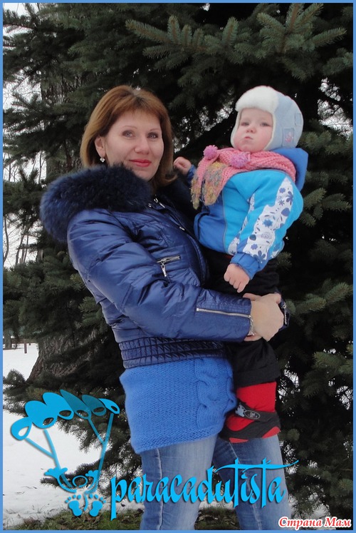 Туника с косами из толстой пряжи с моим описанием.