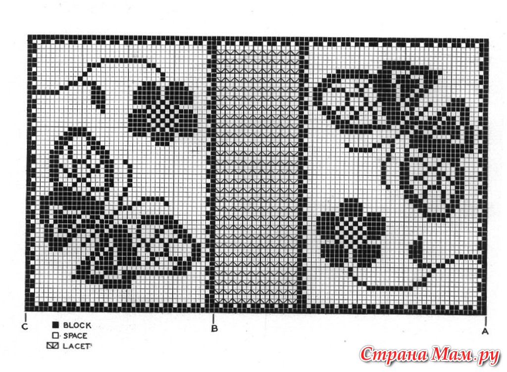 Жаккардовое вязание крючком схемы