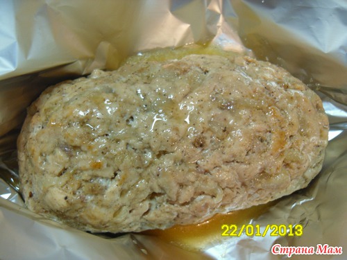 Мраморный куриный рулет