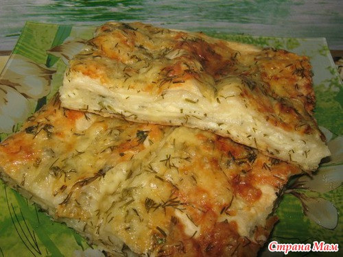 Пирог сырный из лаваша