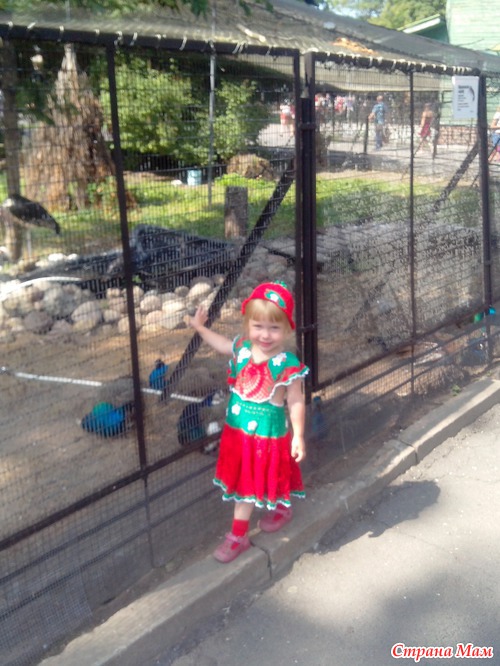А мы сегодня в зоопарк ездили!!!(еще больше фото в альбоме) Кстати, за одно клубничным комплектом похвастаюсь)))