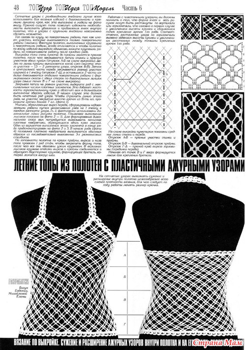 *Для вязания ажурных маеечек...