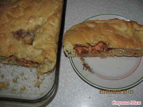 Рыбный пирог с форелью