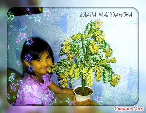Акация и сирень из бисера