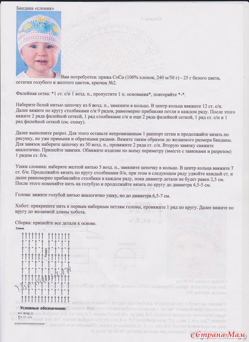 Летние шапочки для сынишки