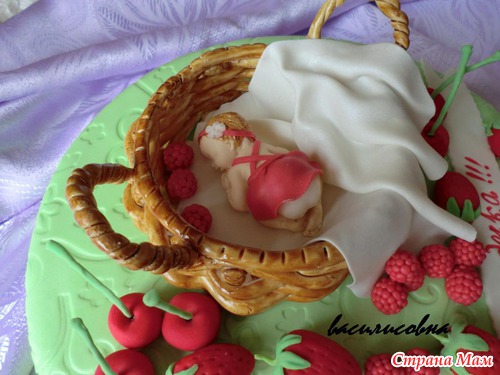 Тортик для девочки-ягодки)))