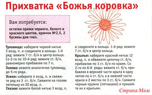 Прихватки крючком.
