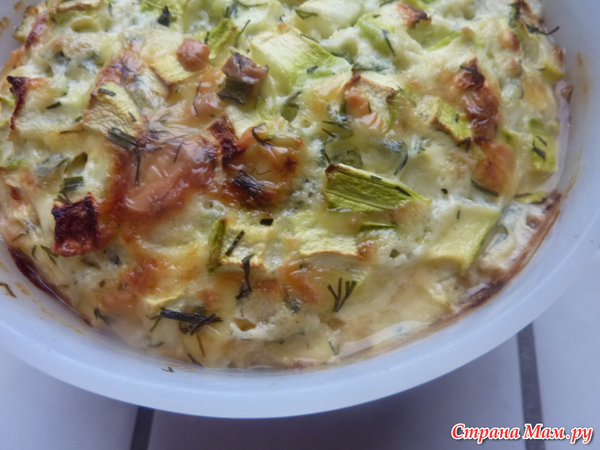 Легкая запеканка из кабачков