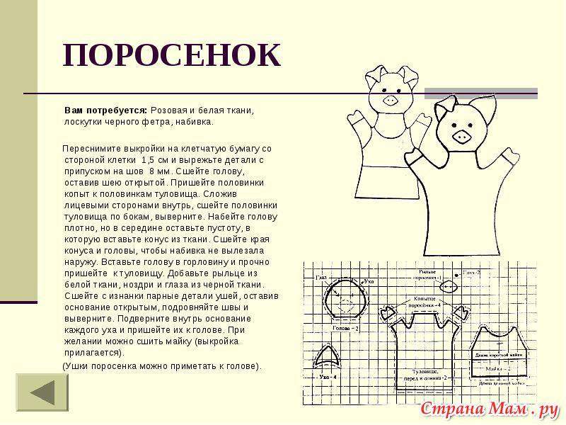 Кукольный театр работа с тканью шитье 3 класс презентация