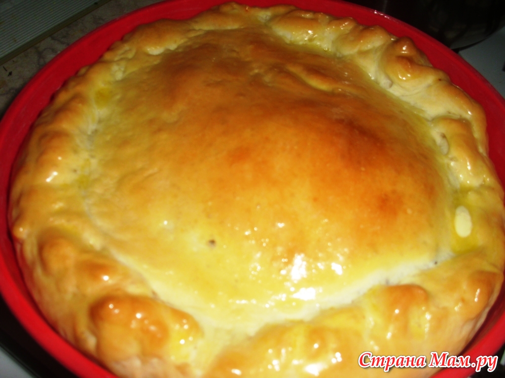 Пирог на сметанном тесте, с тунцом (безотходный)