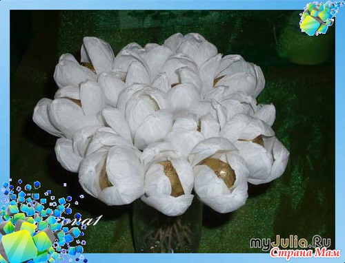 Подснежники из конфет