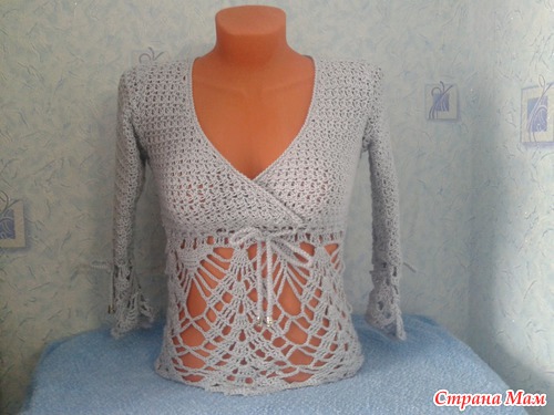 Кофточка с ажурной каймой