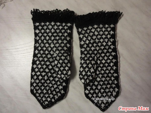 Варежки из кабардинской пряжи.