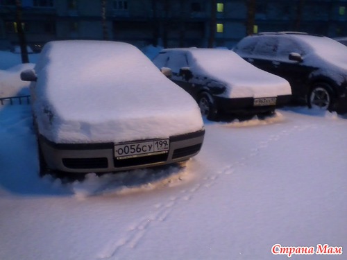 Ночные сугробы.