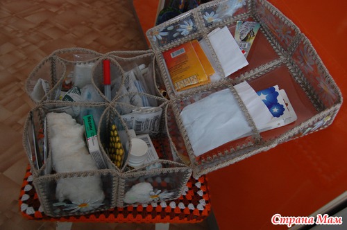 Коробочка для лекарств из пластиковых бутылок и сумочка - Поделки ...