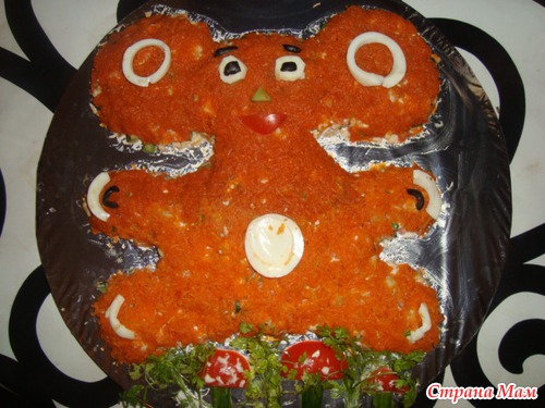 Салат "Чебурашка"
