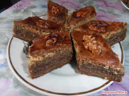 А вот и моя шоколадная пахлава ( отчет)