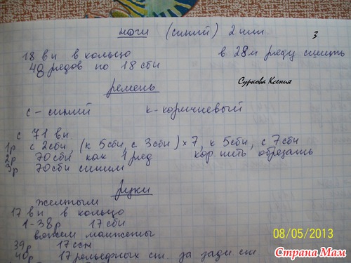 *Схема ковбоя Вуди из мультфильма "История игрушек"