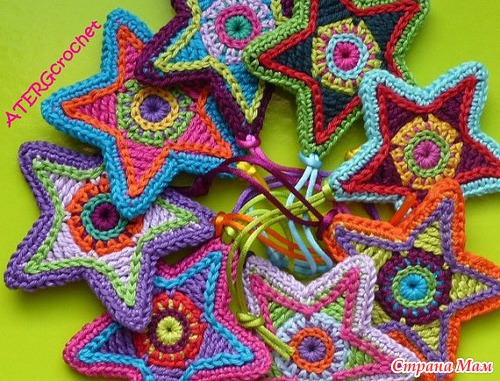 Опытные крючковязальщицы! Подскажите как связать такую звездочку?