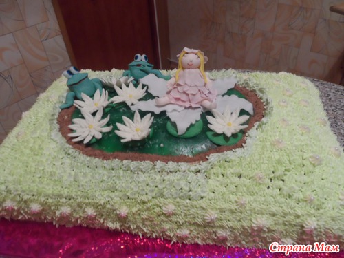 Вот мой торт на юбилей детского сада.