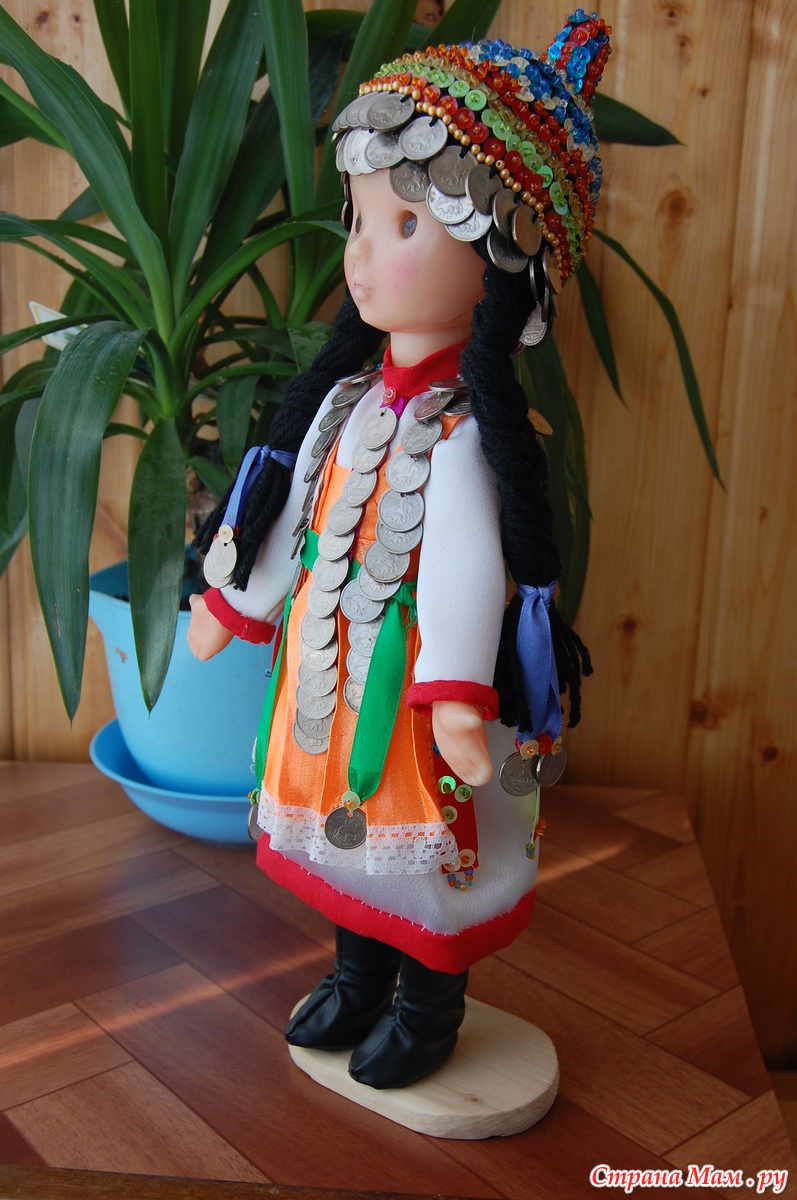 Кукла День матери Шитьё кукла в национальном чувашском костюме Ткань