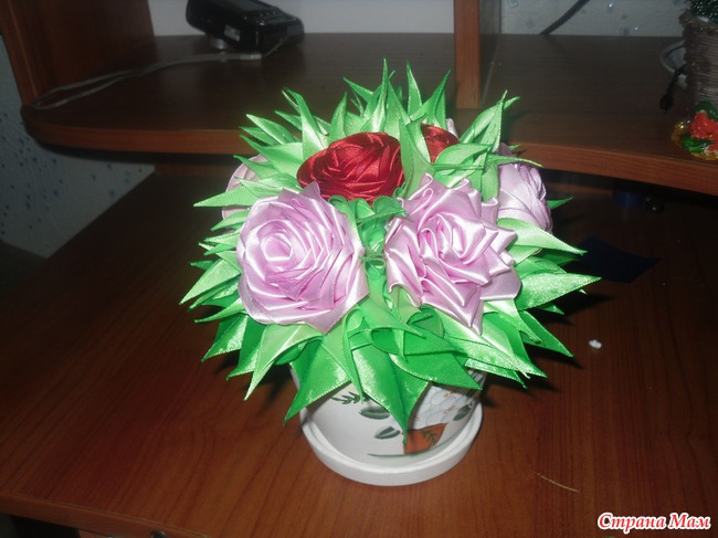 Розы в горшочке
