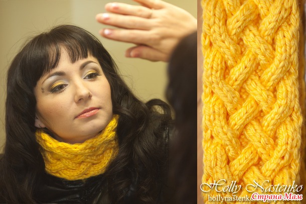 Снуд из толстой пряжи