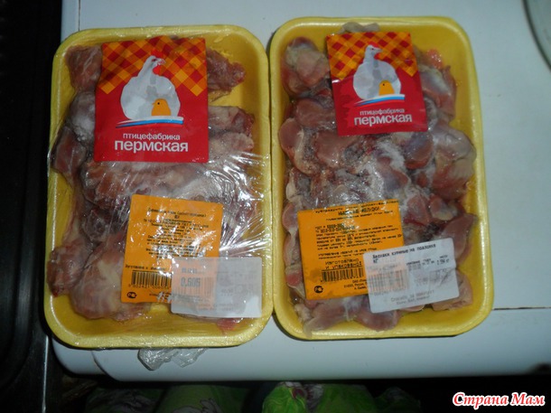 . Куриные шейки и желудочки в мультиварке