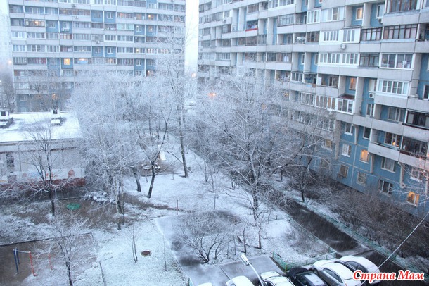 Московский снегопад (первый снег в Москве)