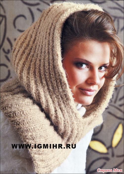 Снуды спицами.