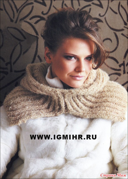 Снуды спицами.