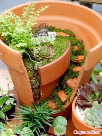 Что сделать с разбитым цветочным горшком?