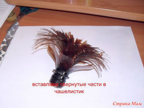 Одуванчики из пластиковых бутылок