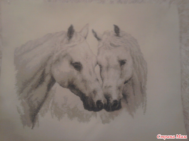 Оригинал - Схема вышивки «Пара белых лошадей» - Автор «s-elena» - Авторы - Вышивка крестом