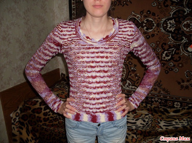 Меланжировонная кофточка