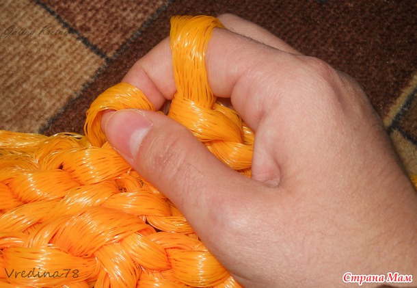 Вязание на пальцах (Finger Knit) - №1 Коврик массажный.