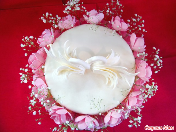 Мастер-класс тортика с лебедями на годовщину свадьбы + раскладка по продуктам и стоимости. Это мой 6 тортик из мастики.