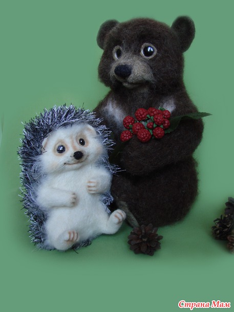 Медвежонок Топтыжка и Моня (интерьерные игрушки, моя работа)