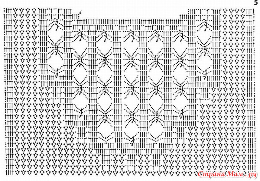 Рубашка крючком схема