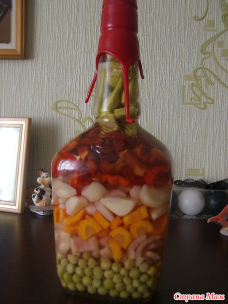 Свеженькая овощная бутылка