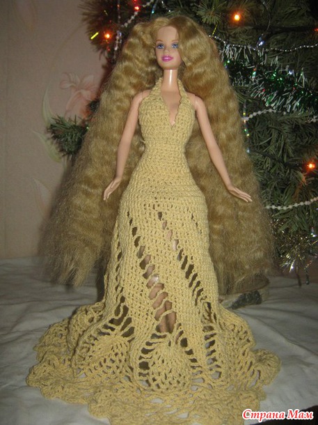 Платье для Барби "Ананасовый водоворот"