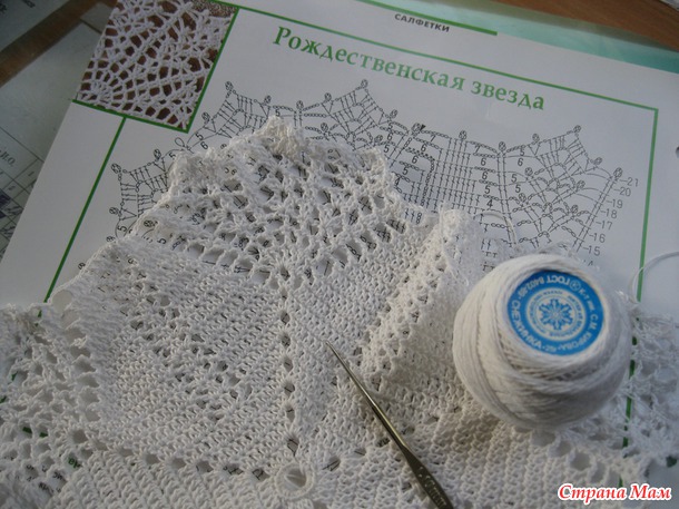 Салфетка "Рождественская звезда"