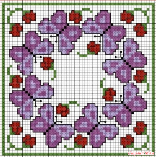 Бискорню. Вышивки крестиком.